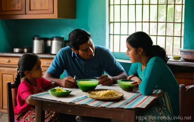 온두라스 경제 상황과 빈부격차 - **A bustling informal market scene in a Honduran city.** Various vendors, all modestly dressed in ev...