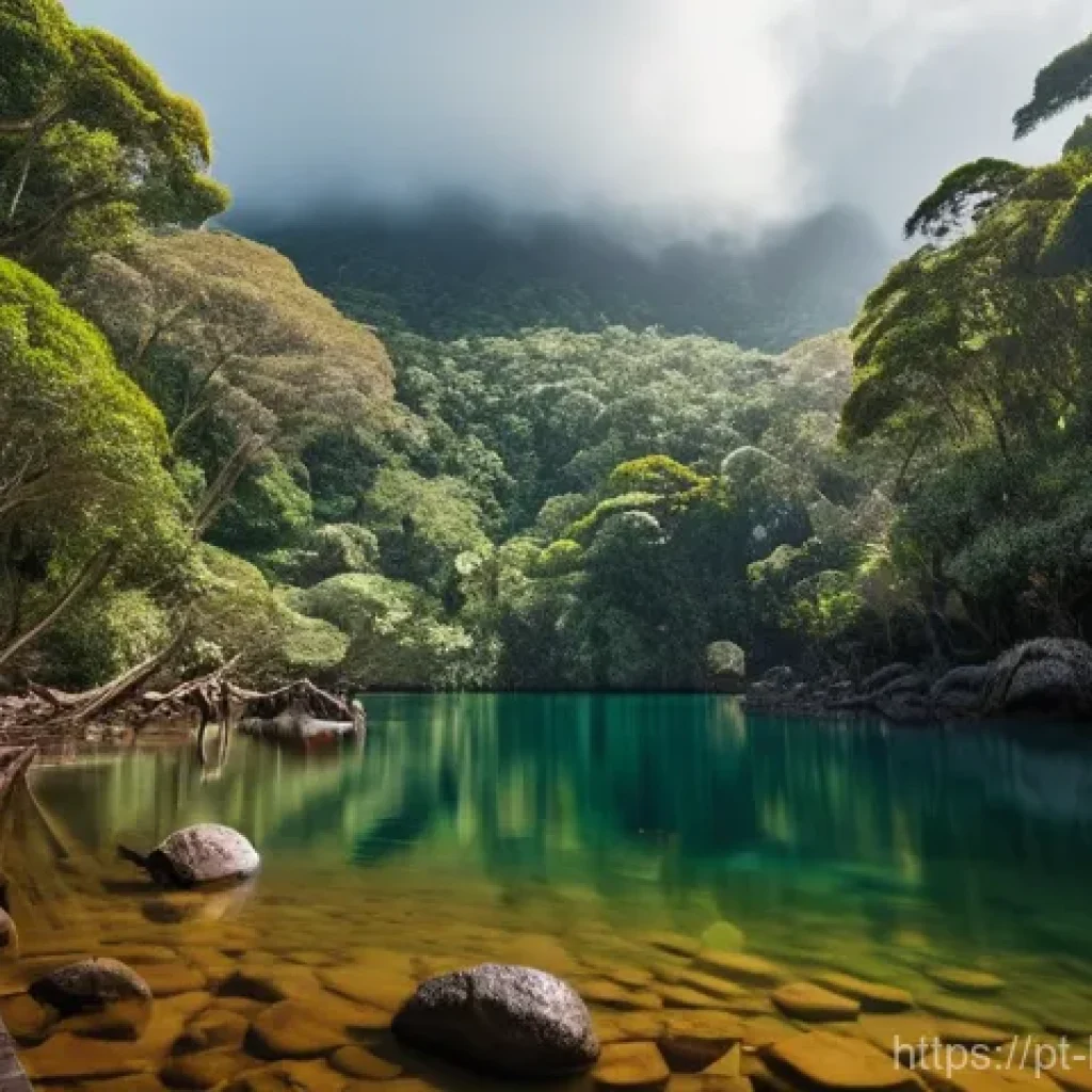 온두라스의 대표 자연 공원 피코 보나이토 국립공원 - Here are three image generation prompts in English, designed to capture the essence of Pico Bonito N...