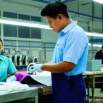 온두라스에서 한국인이 선호하는 직업 - **Prompt 1: Modern Textile Factory in Honduras with Korean Partnership**
    "A vibrant, well-lit in...