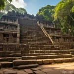온두라스의 역사적인 건축물 - **Ancient Majesty of Copán:** A wide-angle, highly detailed, realistic photograph capturing the gran...