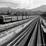 온두라스 내전 및 정치적 분쟁 역사 - **"Bitter Roots of the Forbidden Fruit: The Banana Republic Era"**: A panoramic, sepia-toned image c...